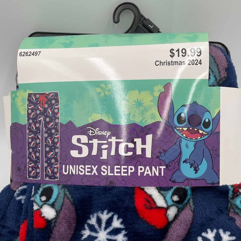 Disney Stitch Fleece Christmas PJ Pants Pajama Sleep Lounge Pants UNISEX SIZING - Picture 6 of 6